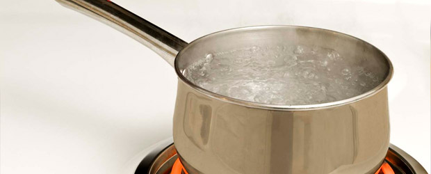 Pan of hot water
